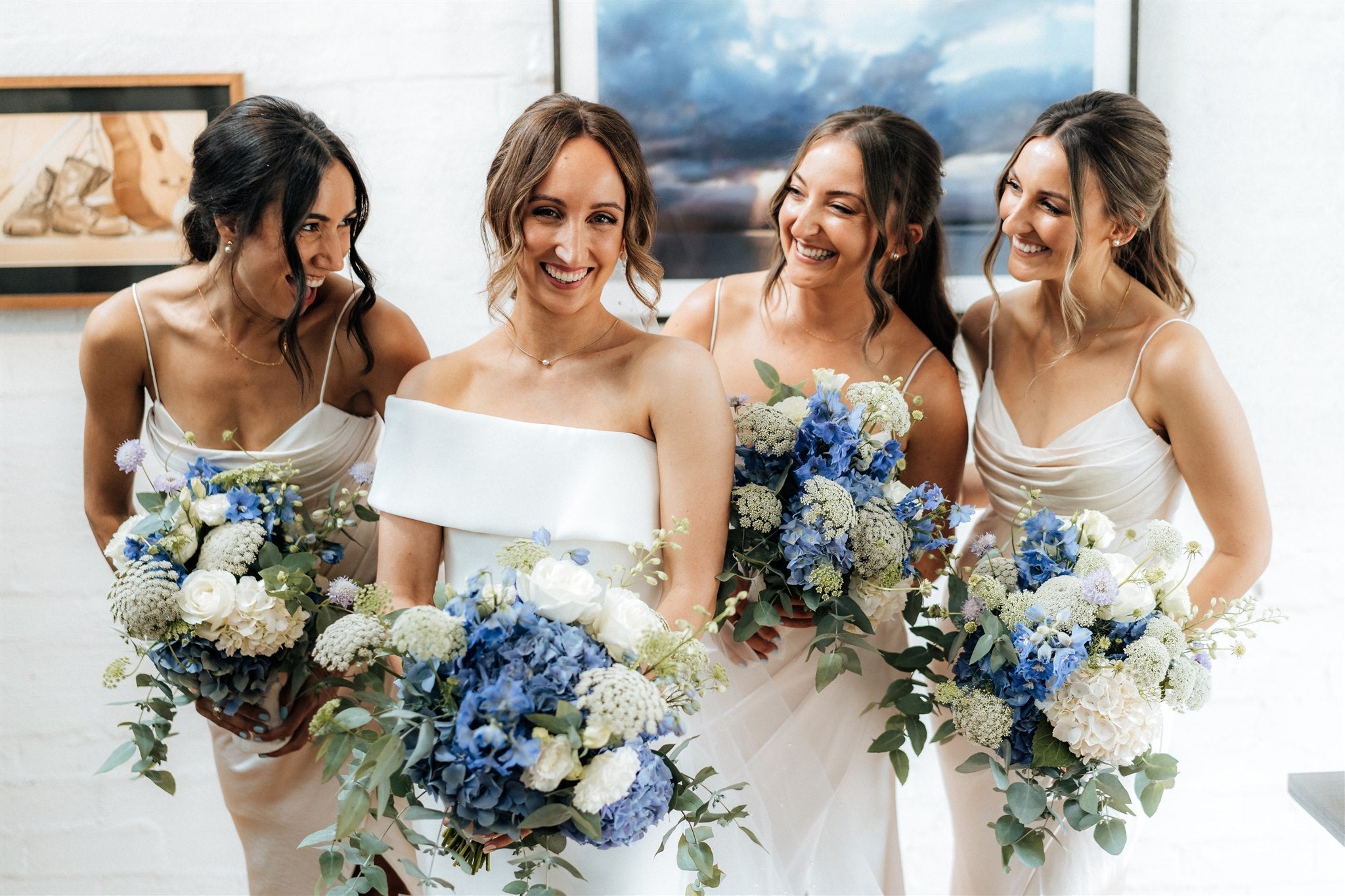 Hannah & Jack’s Rustic Blue & White Wedding