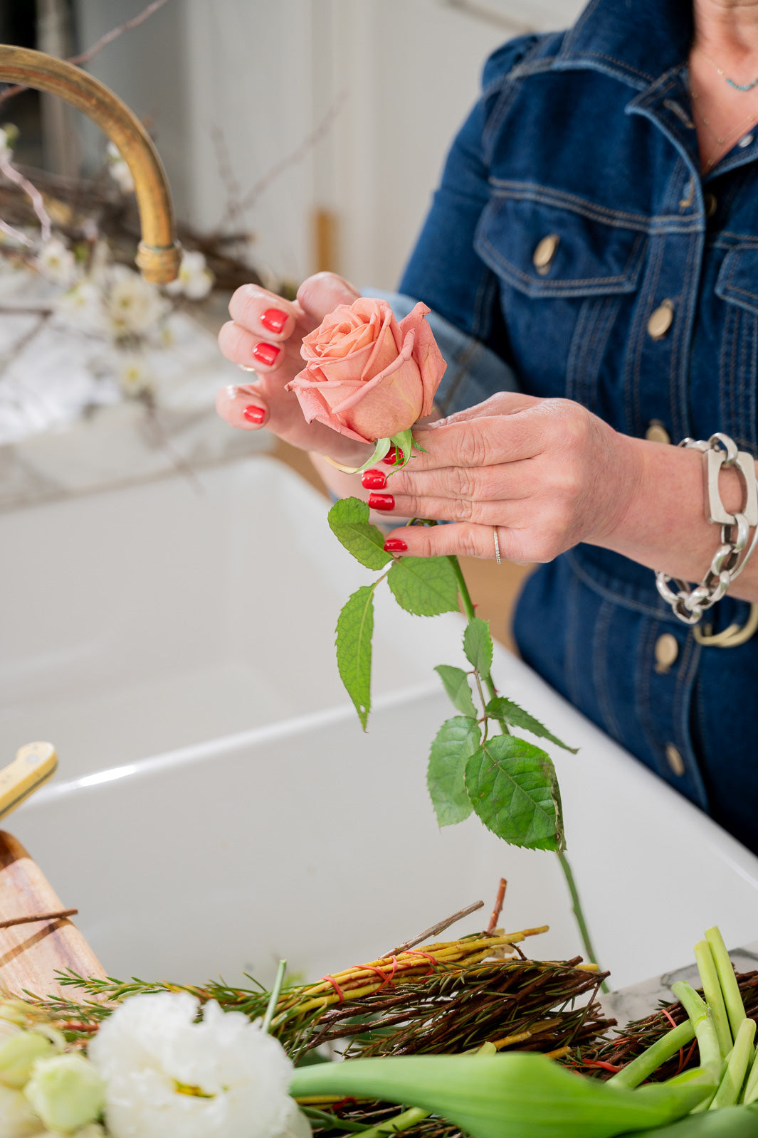 Premium flower arrangement by Victoria Whitelaw priced between $100 and $200, wrapped and delivered in Melbourne
