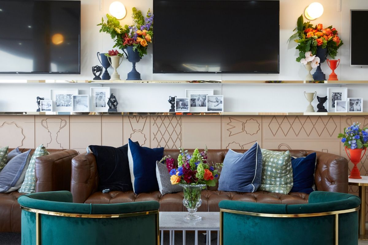 Decorative floral arrangement in soft tones