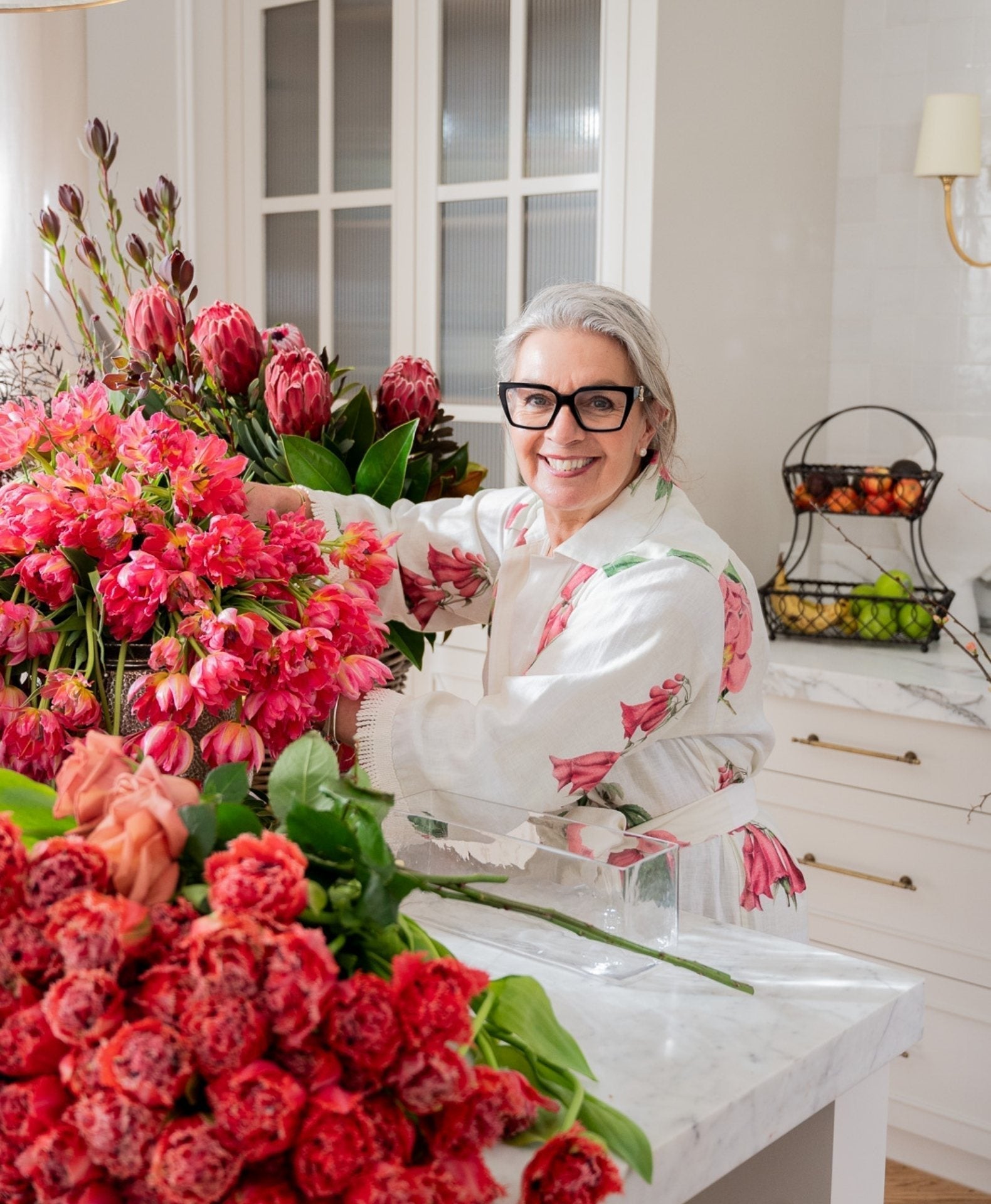 Victoria Whitelaw live floral demonstration at NGVWA Garden Day