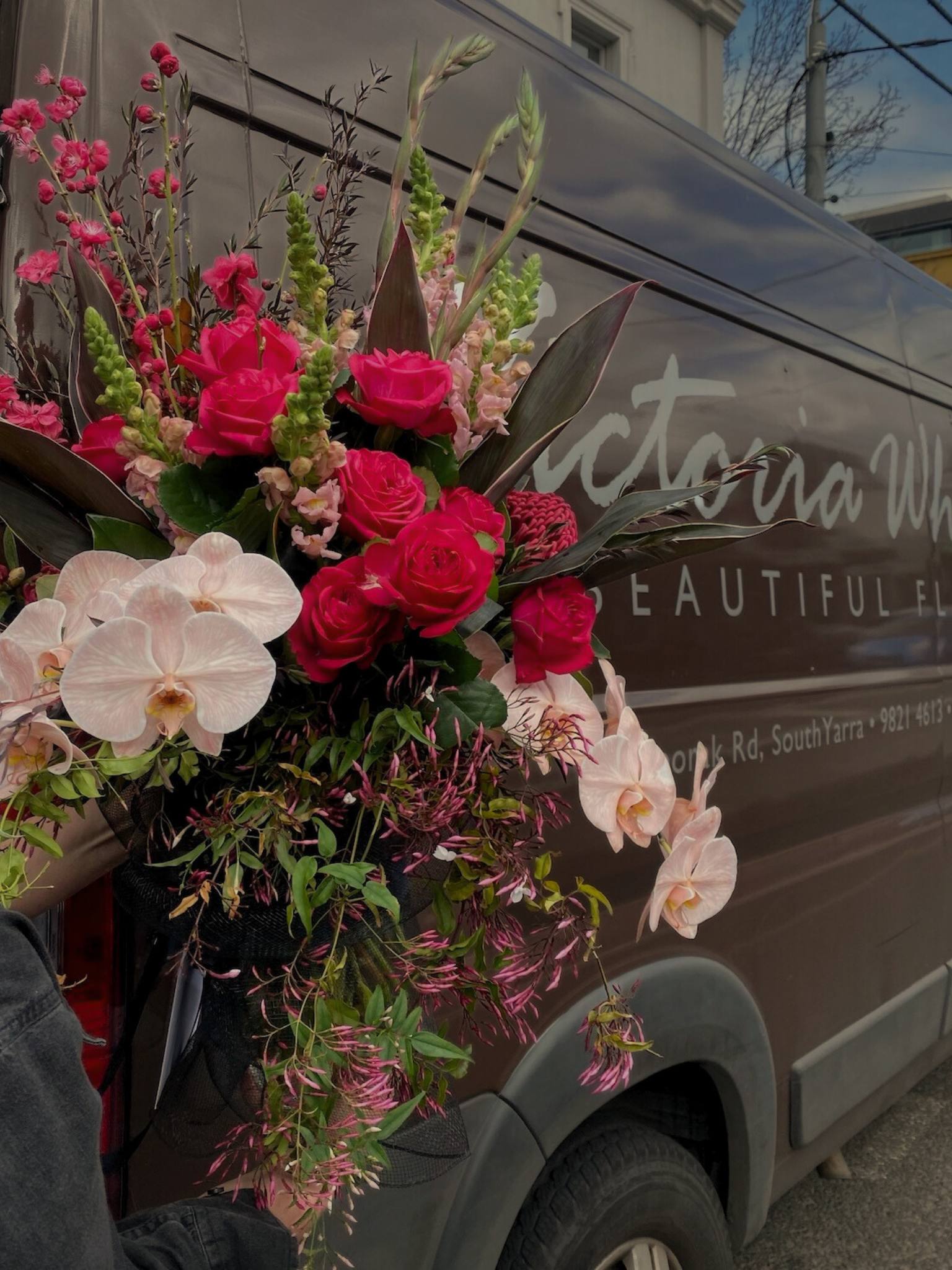 Victoria Whitelaw Beautiful Flowers display of premium seasonal arrangements, available for delivery in Toorak.