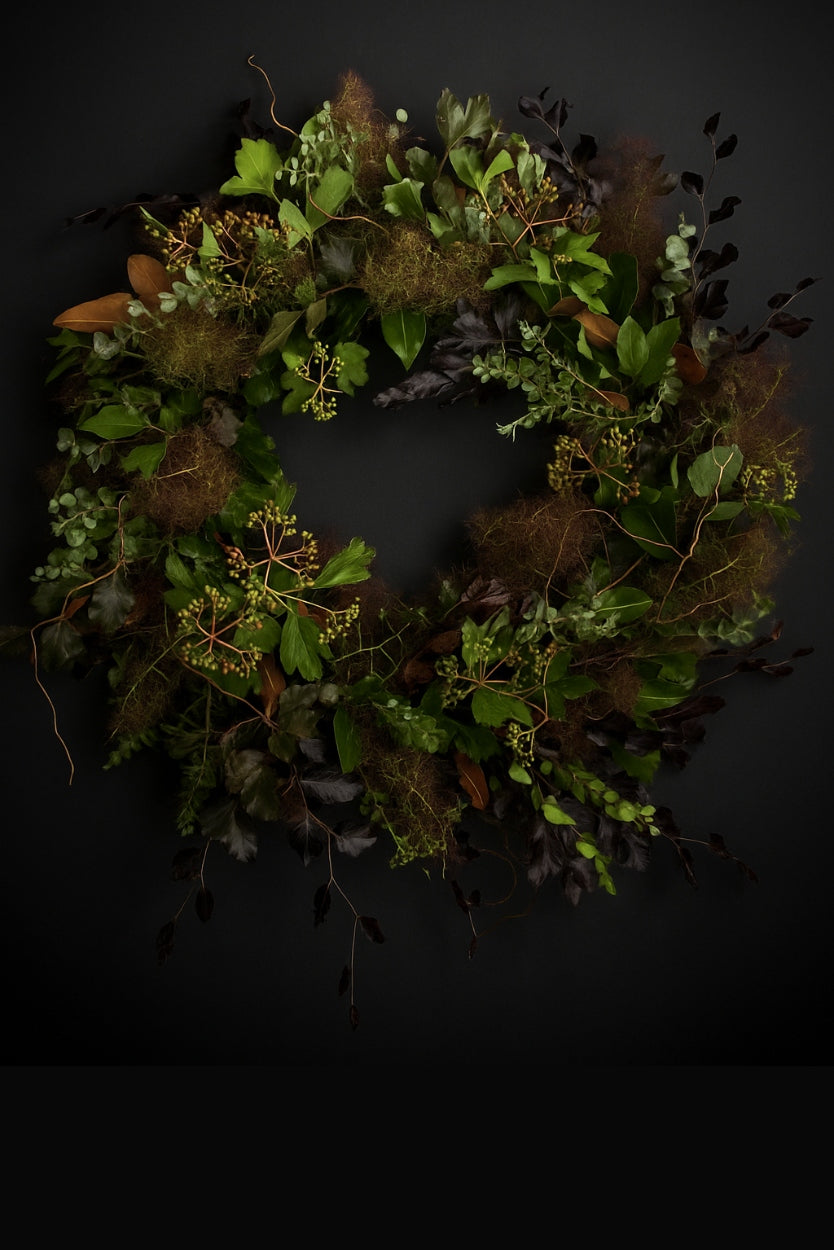 foliage green christmas door wreath for delivery melbourne
